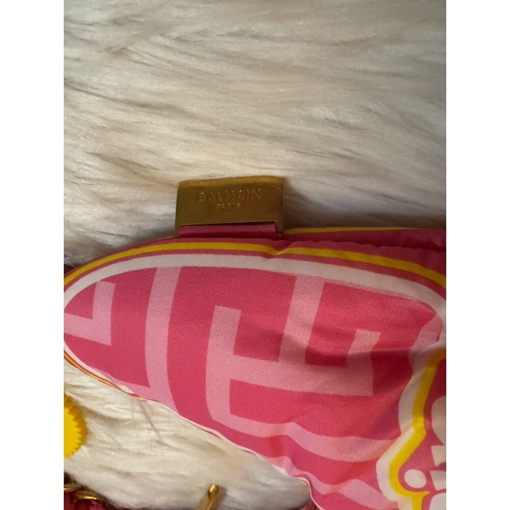 Balmain x Barbie Mini Pillow Monogram Shoulder Bag Rose Clair - Picture 7 of 9
